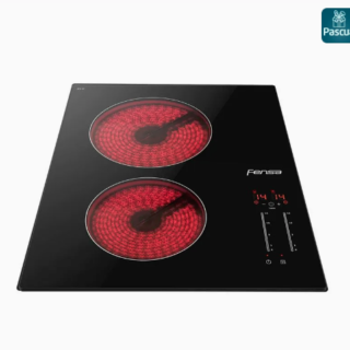 Encimera Eléctrica 2 Platos Fensa Vitrocerámica y Panel Touch FEV 2T Negra